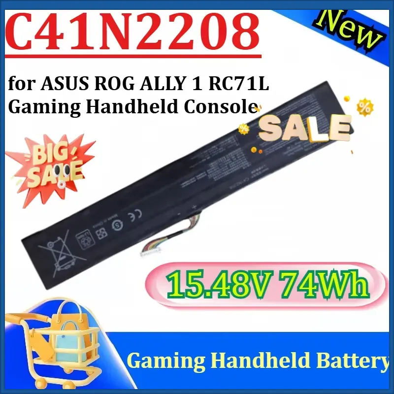 New C41N2208 15.48V 74Wh High  - Gaming Console Rog Ally recension och pris